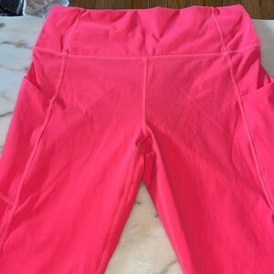 fabletics size medium bright pink leggings work out pants